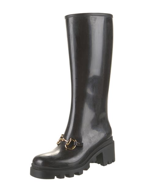 gucci patent horsebit boots|Gucci rain boots for women.